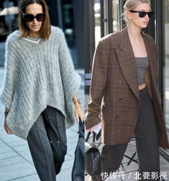 深灰色|早秋最时髦的配色：“浅灰+深灰”，气质高级，谁看了不说一声绝