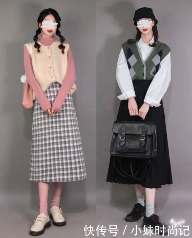 冬季少女感减龄穿搭,完美遮住小肚腩,约会太合适
