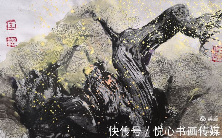 王照华@中国鹰王胡杨大师王照华鬼斧神工画胡杨《秘境》