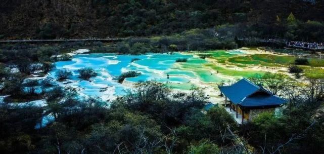 玉兰花开|黄龙5A景区，索道上去徒步下来，多少人错过了最高处的五彩池