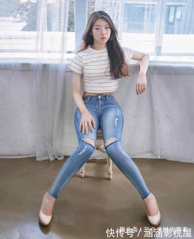 迷人 长腿美女穿牛仔裤,优雅大气显女性迷人气质,激发青春活力!