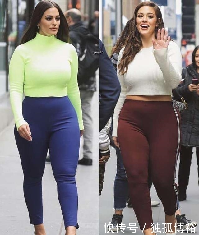 超模|180斤大码超模现身腰线却纤细,给微胖女生打造出了穿衣模板