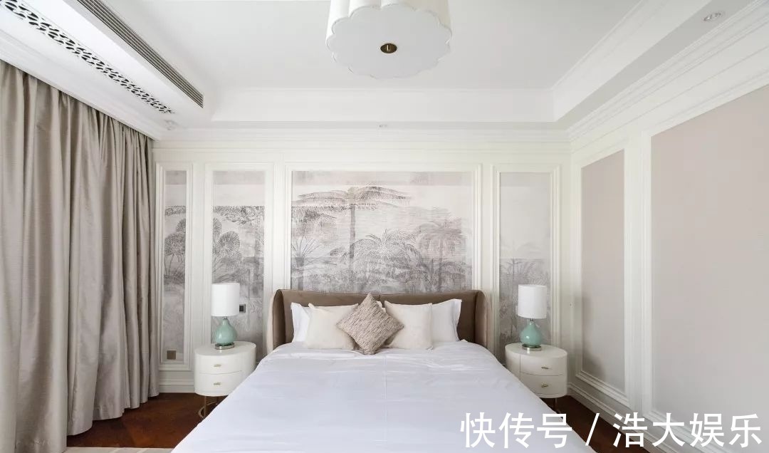 软装|270㎡精装房软装设计,简洁、纯美的温馨轻法式风