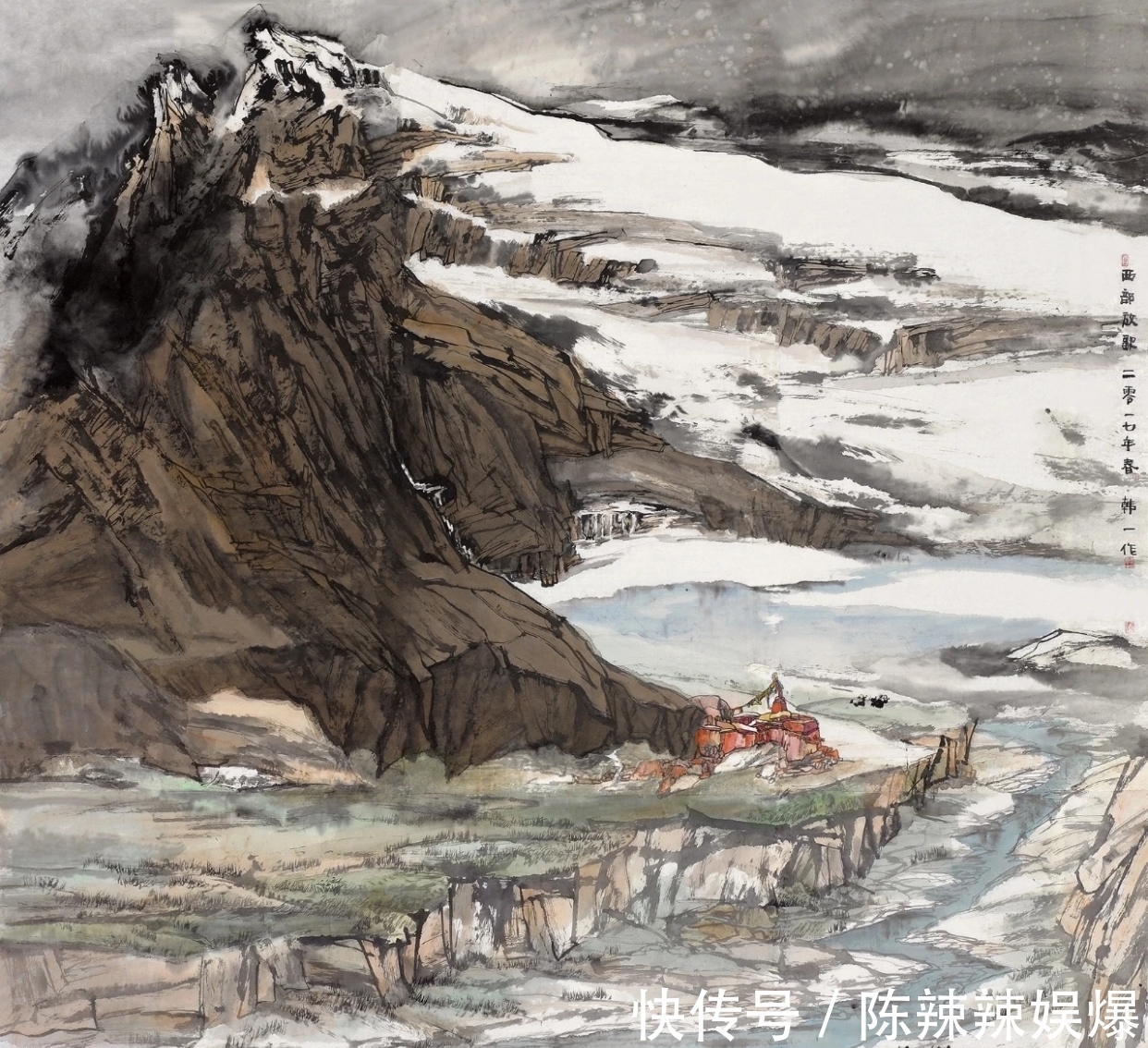 水墨山水画&女画家中的佼佼者|韩一水墨山水画