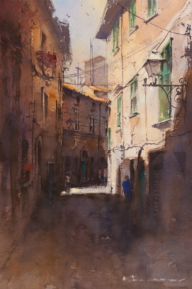 弗拉迪斯拉夫!印象水彩/美国当代艺术家弗拉迪斯拉夫水彩作品