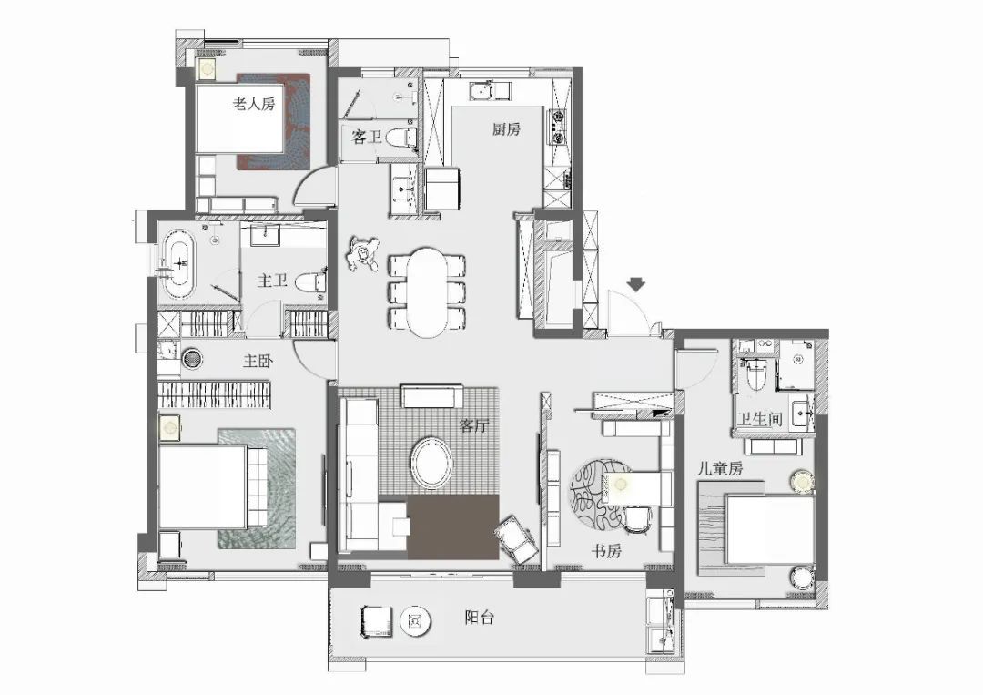 陶艺品|155㎡现代禅意，现代高级的质感，安静优雅的氛围