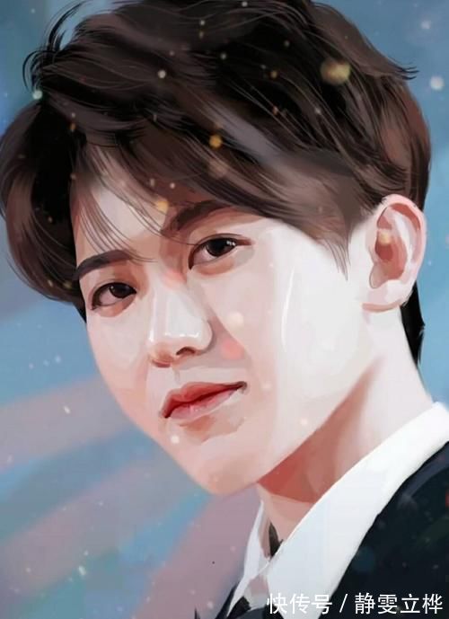 手绘#美术生手绘蔡徐坤,开始差点晕过去,结果这也过分优秀了