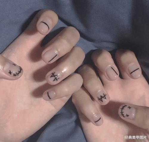 欧美酷帅风美甲,酷girl必备!