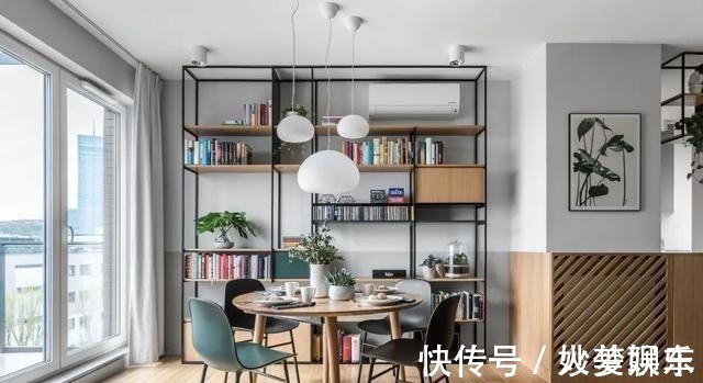 木格栅|108㎡现代简约风三室装修,用这样的木格栅做隔断,好美呀