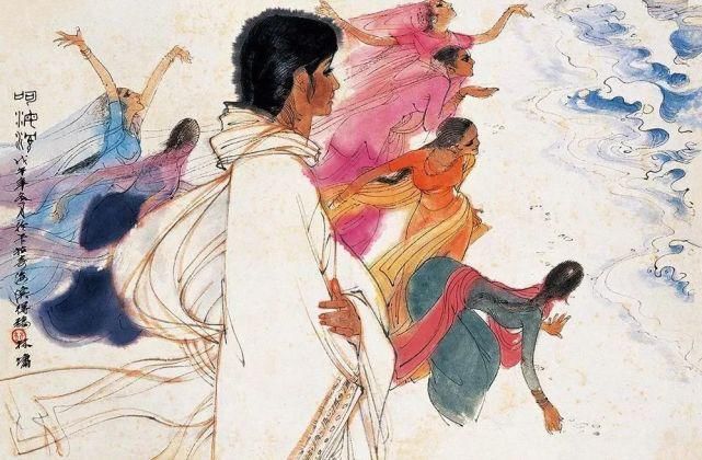 广美教授林墉笔下的女人体国画，俏丽、灵动，勾人魂魄，养眼！