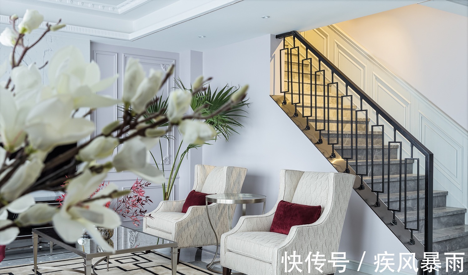 楼梯|160㎡跃层,职业女性的美式混搭家,看一眼就忘不掉
