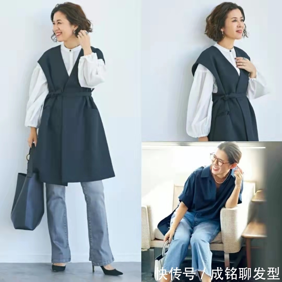 大草|48岁日本博主的穿搭告诉我们,身材好不会穿也白搭,搭配才是王道
