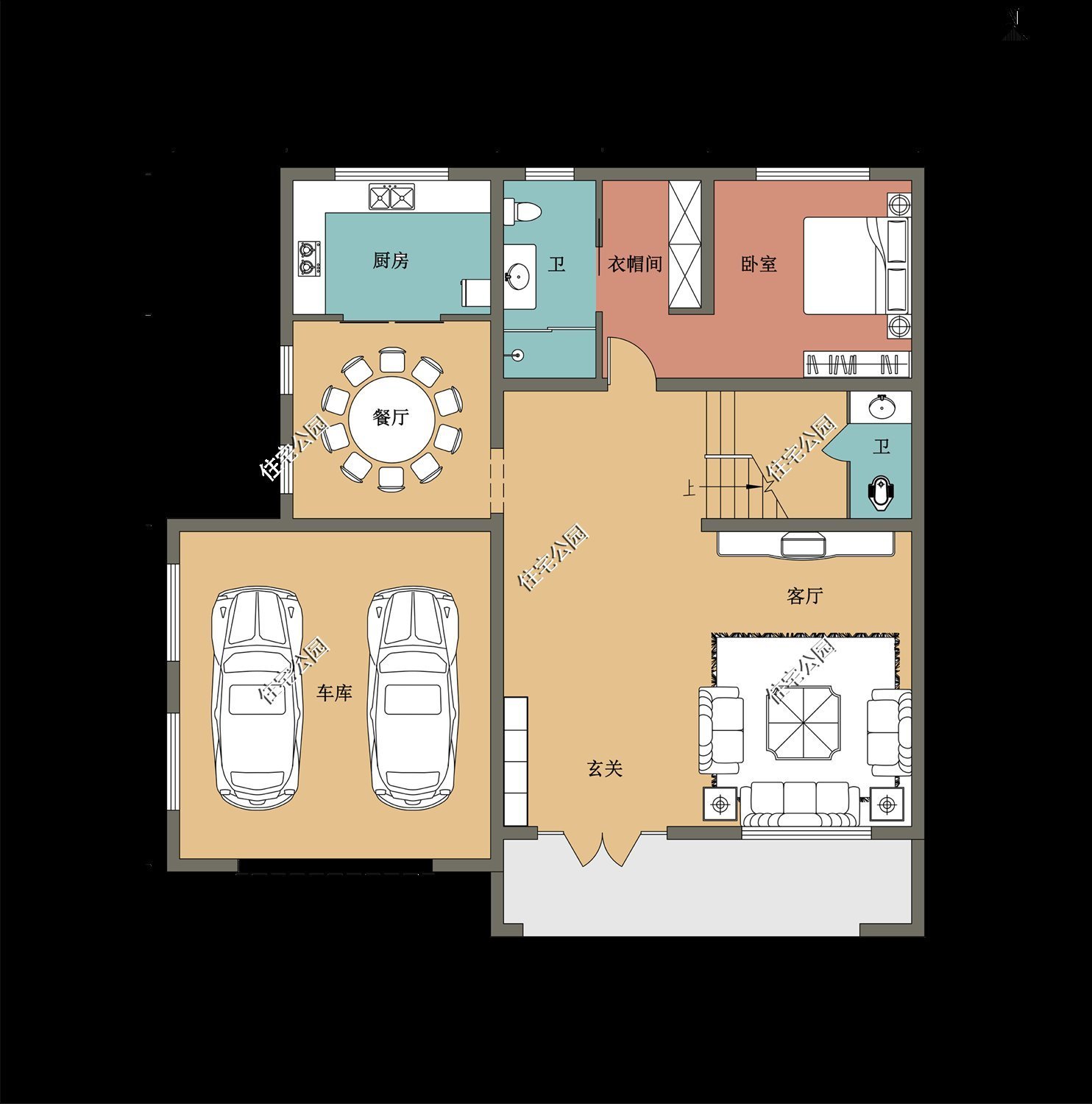 储藏室|10套二层农村别墅图纸,第3套第4套建的人最多,最后一套造价20万