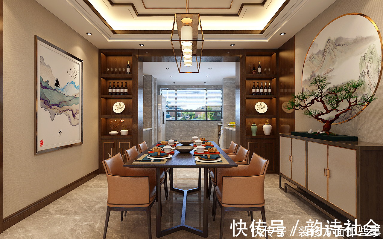 装修|190平典雅色调混搭时尚元素,带您领略不一样的中式高级美