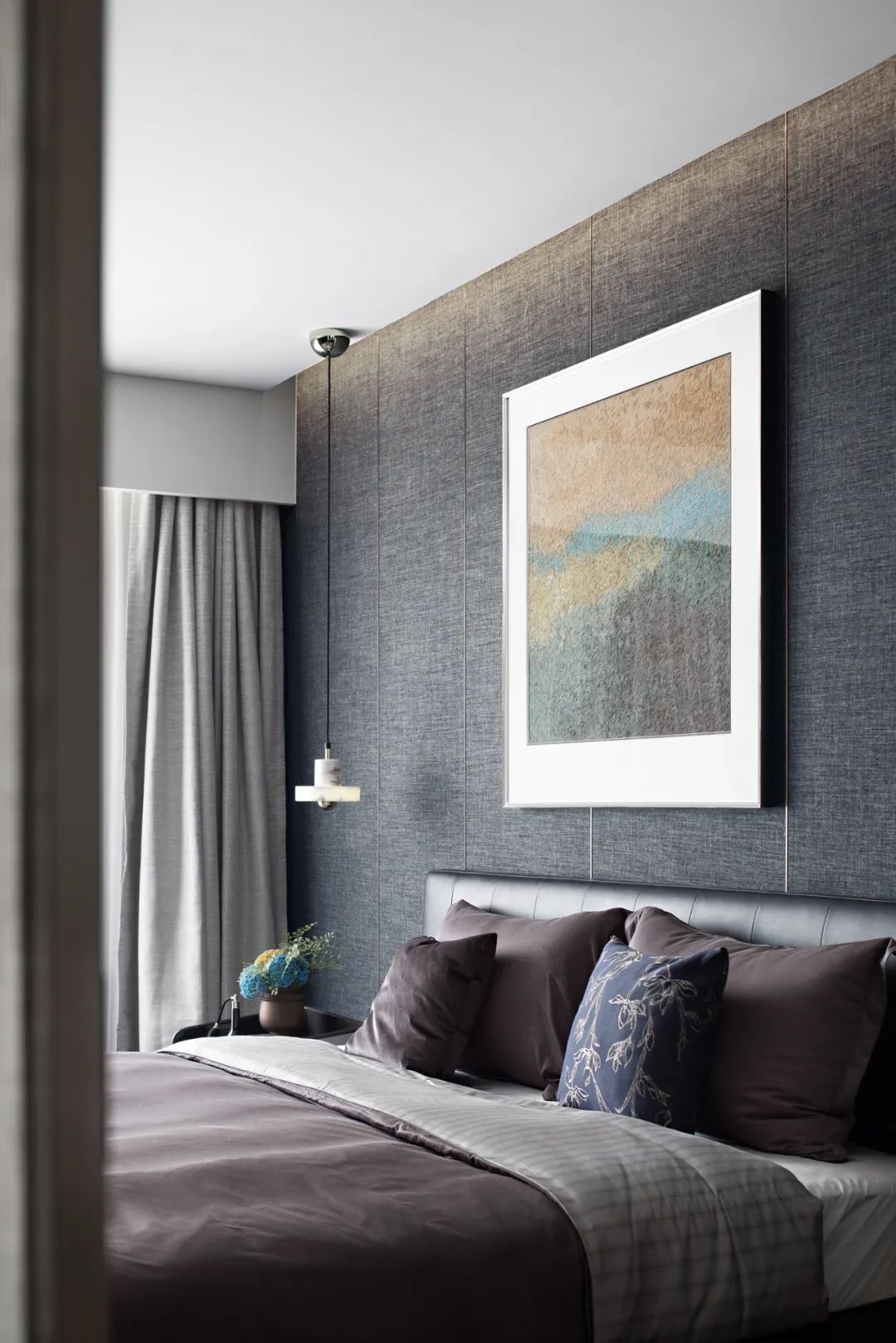 质感|148㎡现代高级灰，金属、玻璃与大理石，质感华丽的空间