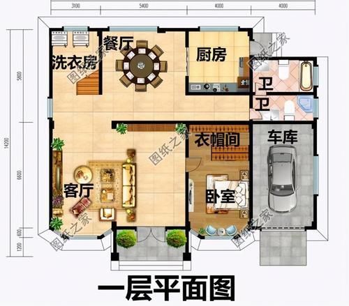 占地|带车库三层楼房设计图，看过最好的布局，城里亲戚看红了眼