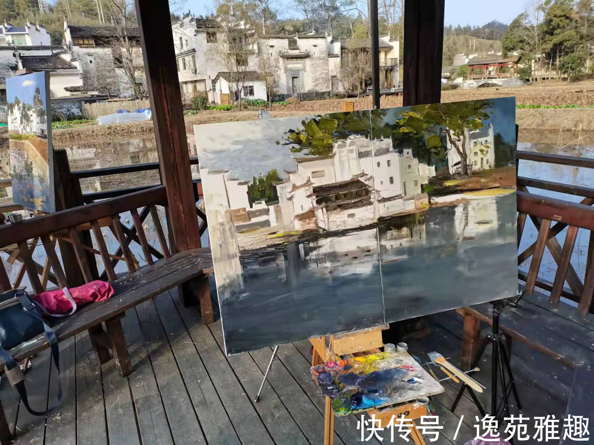 宁夏#「作品欣赏」唯美的婺源,舒适而又惬意!画家邱野写生作品欣赏