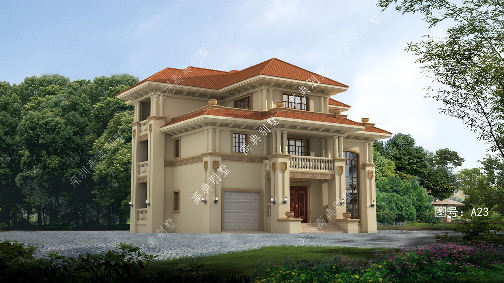 别墅|这款欧式风格的别墅,建成后,大家都来祝贺你。