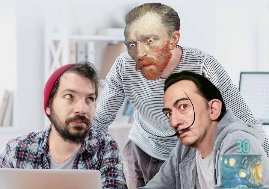 阿尔勒!艺术PS大神恶搞世界名画,梵高和蒙娜丽莎哭晕在厕所…