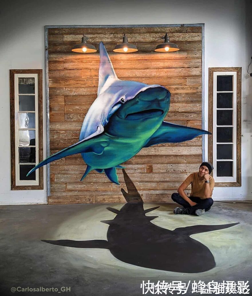 街头艺术|墨西哥版“神笔马良”!考古学家变3D画家,这些街头涂鸦帅爆了