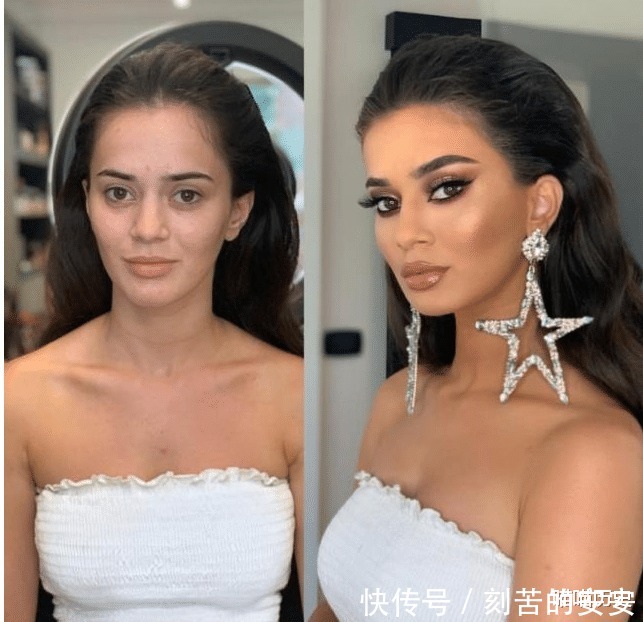 欧美妆才是真的“邪术”吧化妆前后对比,大妈变迪士尼公主!