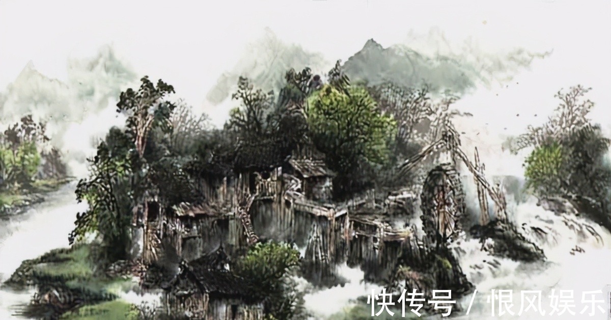 写真@“雨里鸡鸣一两家,竹溪村路板桥斜”,诗人即景生情,妙趣横生