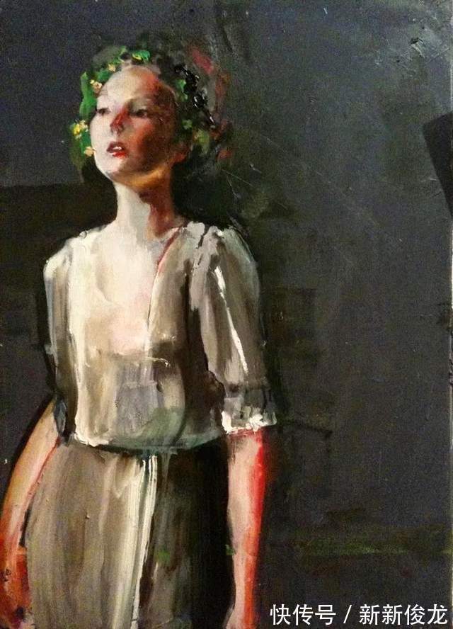 画家@她以生动、动感和现代的笔触,描绘画面