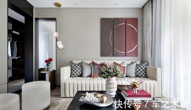 背景墙|150㎡轻奢风，轻奢于色，高雅于调，素雅精致的艺术内核！