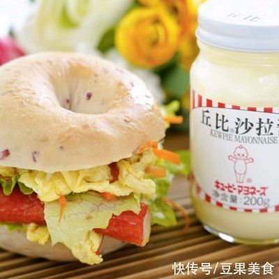 蟹柳|#丘比三明治#蟹柳滑蛋时蔬汉堡