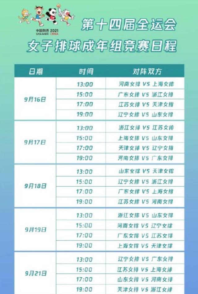 自由人|回顾第十四届全运会女排赛程表 中国女排的精英表现依然绚丽多彩