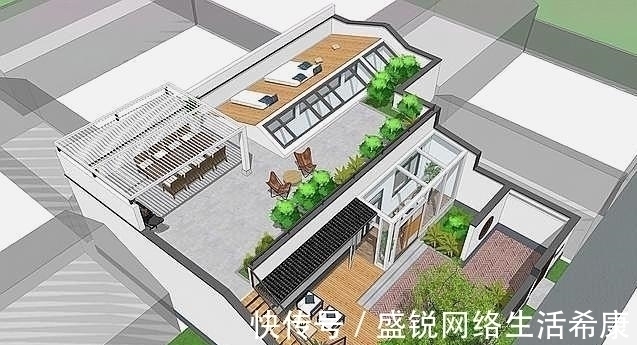 钢化玻璃|五居室一层别墅,阳光房的设计形式,第一张效果图就迷住我了