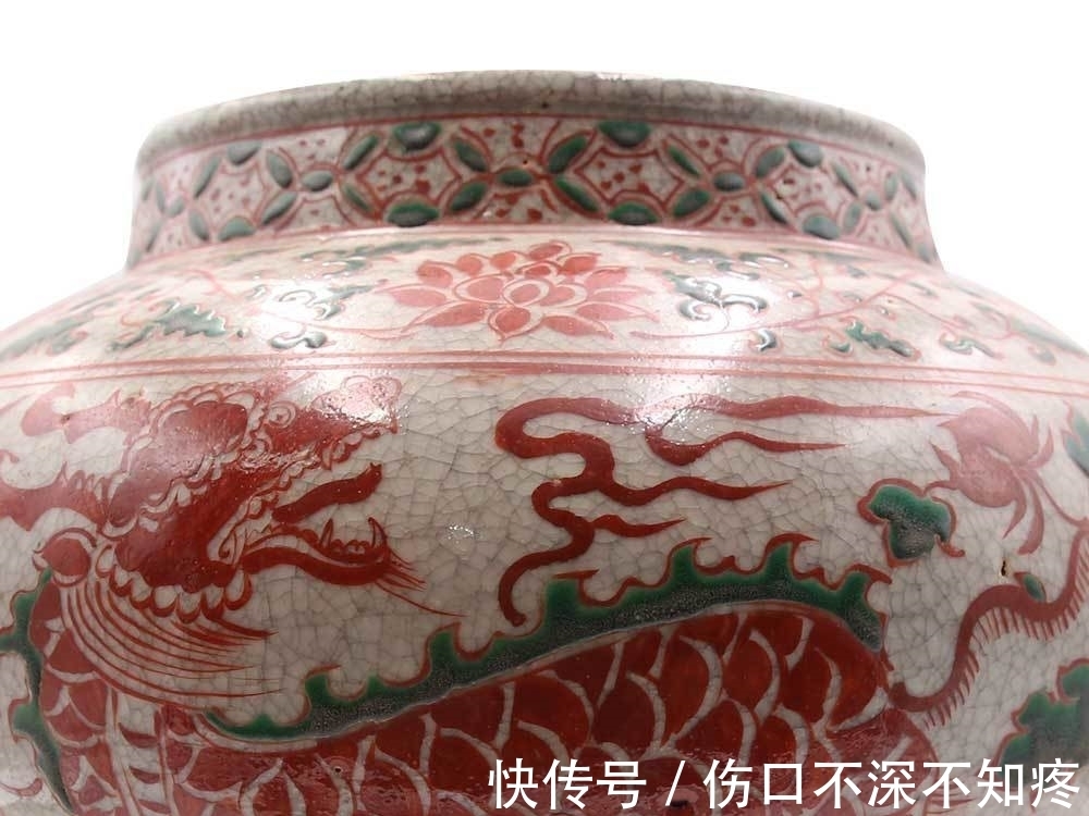 珍品|凤毛麟角的稀世珍品：元代 红绿彩麒麟大罐