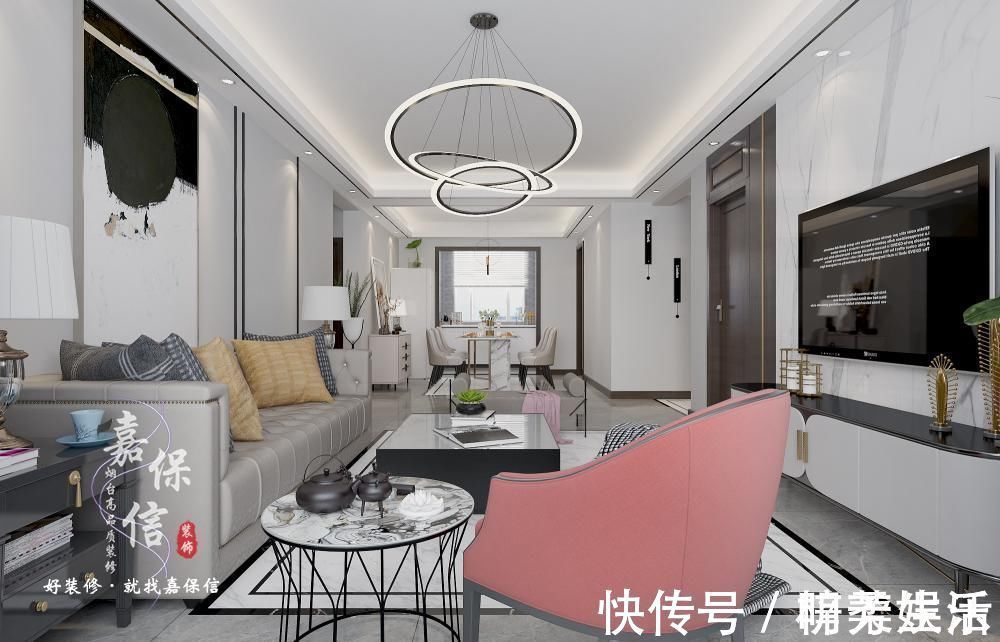 装修|这不正是你苦苦在找的轻奢风吗?137平三居室现代轻奢风格装修