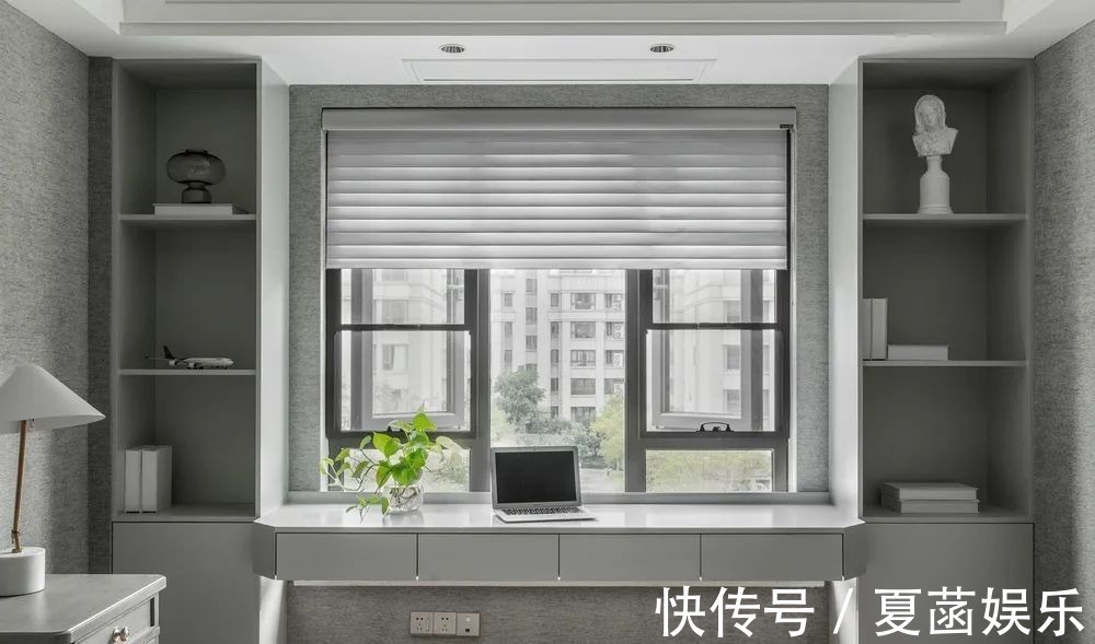 餐边柜+|178㎡现代美式,当美式遇上高级灰,营造简约华丽的美