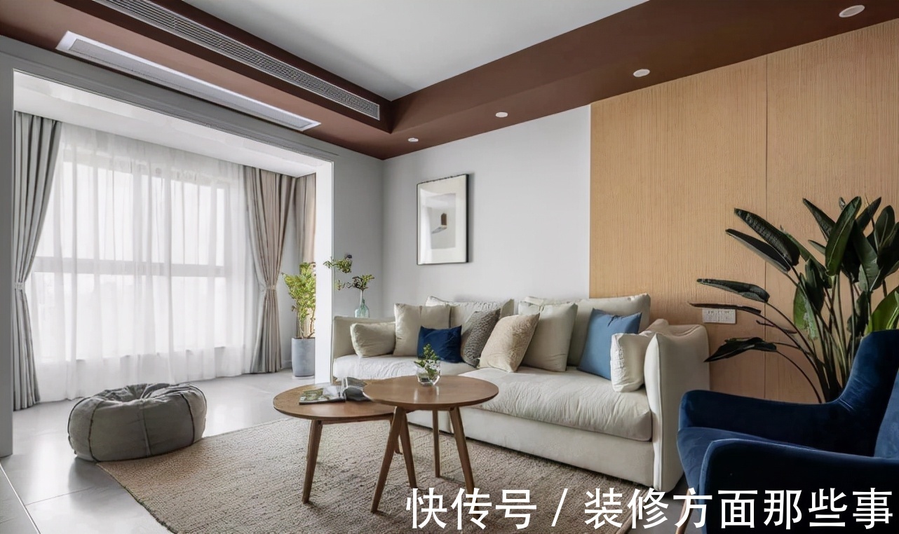 相邻|95平现代风三居室,客餐厅相邻却又错落有秩