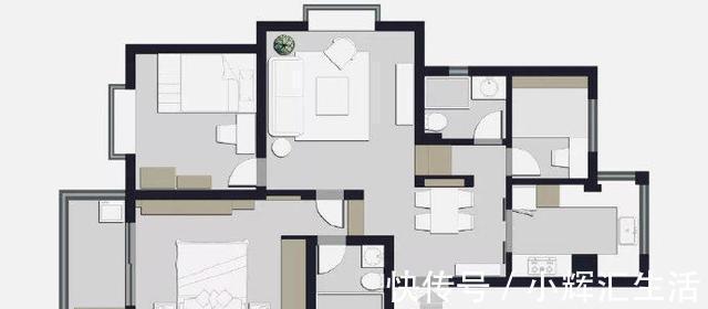 新房|98平米的新房装修毕业啦,全屋高级灰的设计超漂亮,采光明亮通透