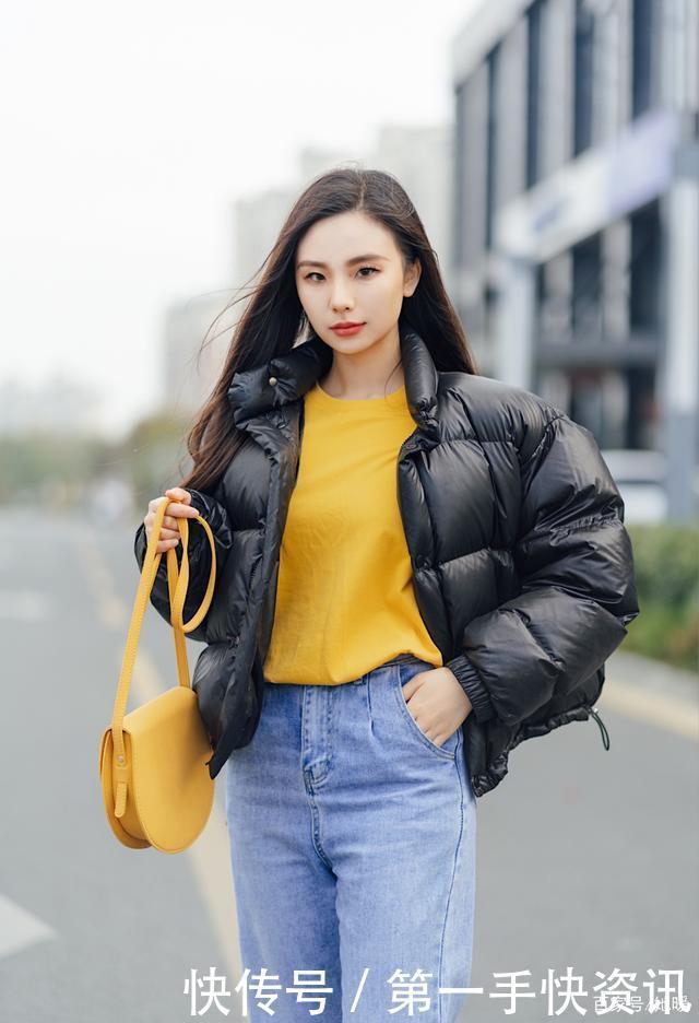 棉服 + 直筒裤,上班上学照着穿!