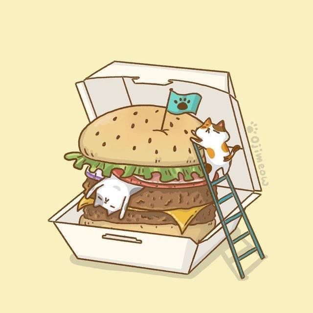  抵挡|插画家脑洞大开，绘制喵星人＋美食，谁能抵挡得住这种诱惑？