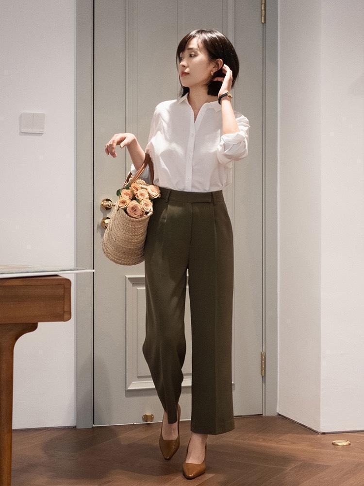 优雅感|3、40岁女性怎么穿出优雅感，衬衫、西装裤秋季必备单品，超好看