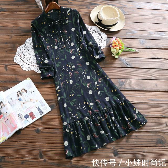 连衣裙 森女系碎花连衣裙,甜美可爱,彰显淑女气质,显气质还遮肉