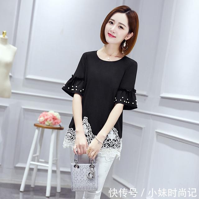 减龄|胖女人不喜欢穿连衣裙,就看看藏肉的A字款上衣吧,藏肉不显老气