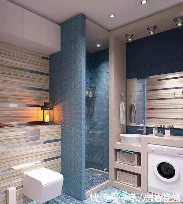 洗衣机|卫生间洗衣机摆放设计，小空间的完美利用，不拥挤又美观