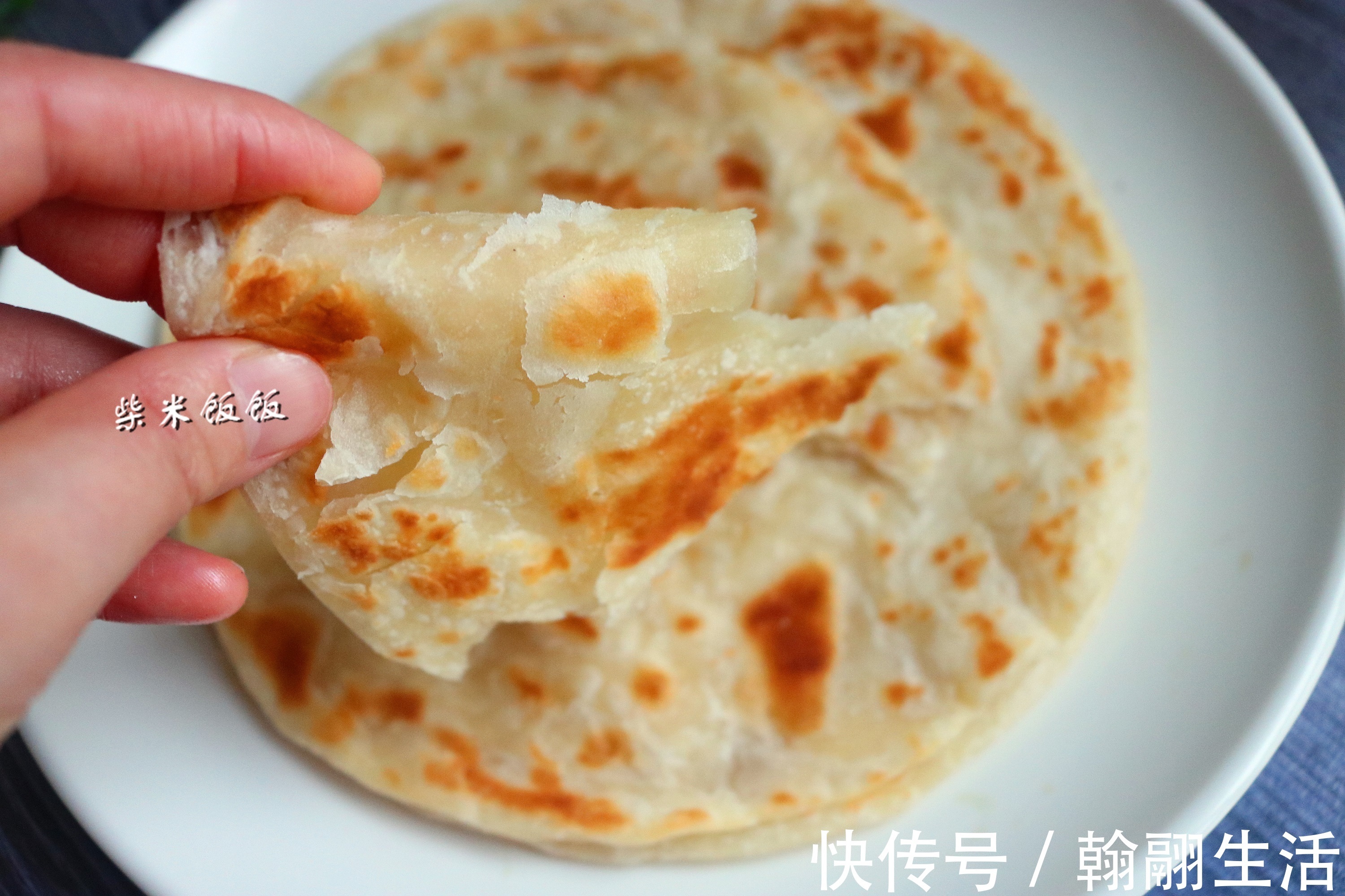 面团|晚上揉面团,早上来烙饼,省时省力,香软好吃,比发面饼更美味