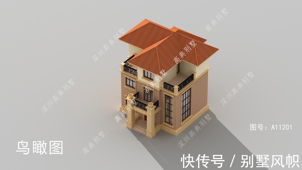 欧式|这款欧式自建别墅,整体外观设计精简时尚,老家盖栋好极了。