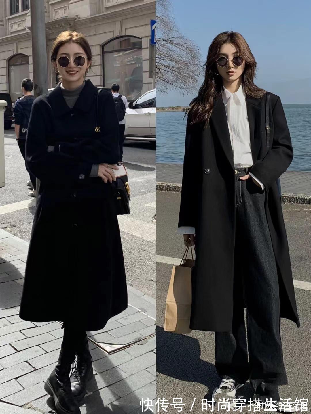 亮色 “黑色大衣”太沉闷?那是你不会搭!今年这样穿时髦又高级,真美