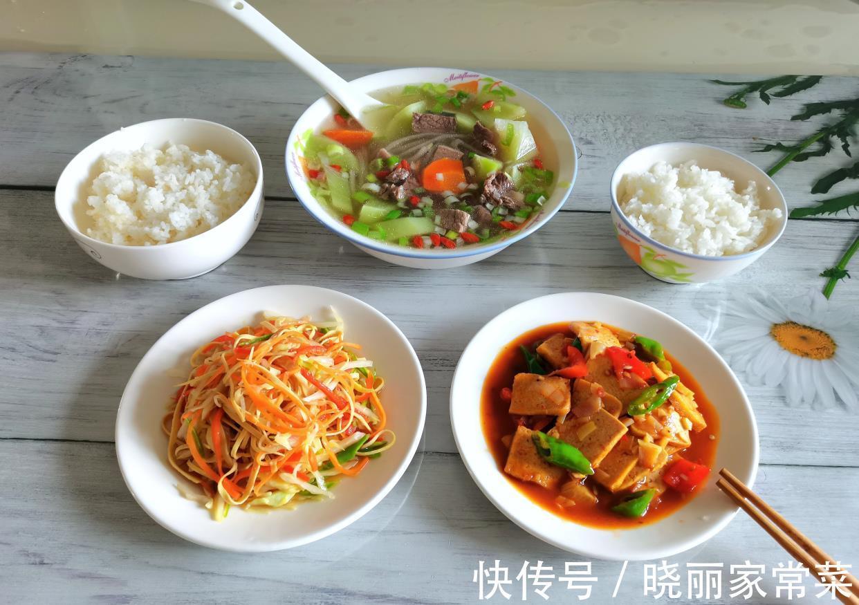 凉拌三丝|这样的午餐你喜欢吗?有肉有菜有汤,好吃不贵