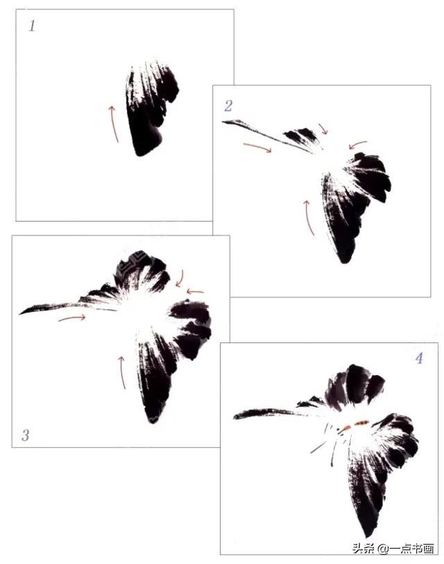 蝶斑！一学就会——写意蝴蝶画法