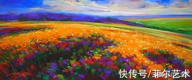mich美国画家迈克尔风景油画作品用色大胆、明亮,传达出一种乐观精神