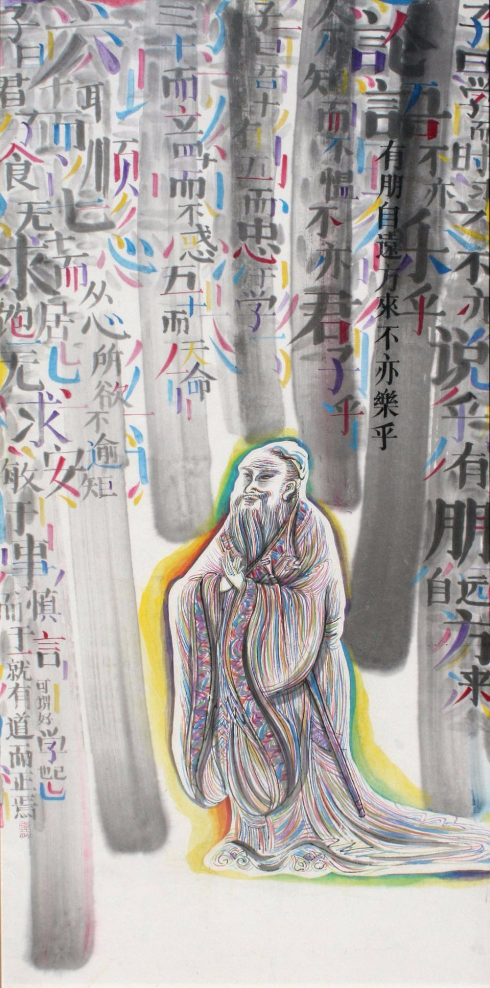 齐鲁壹点|《儒风——张立大彩写意孔子文化系列绘画作品展》明日开展