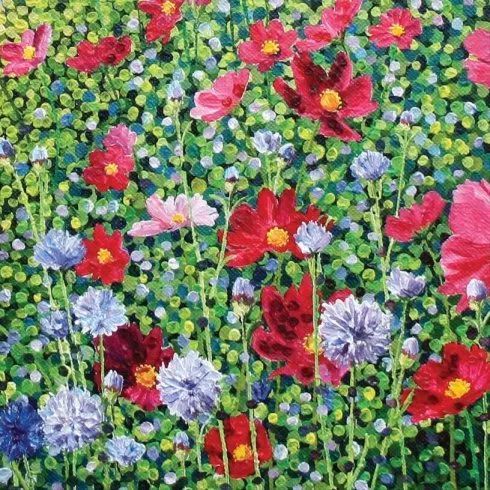 l她的画只用点,点了11年,点出了美到窒息的花园!